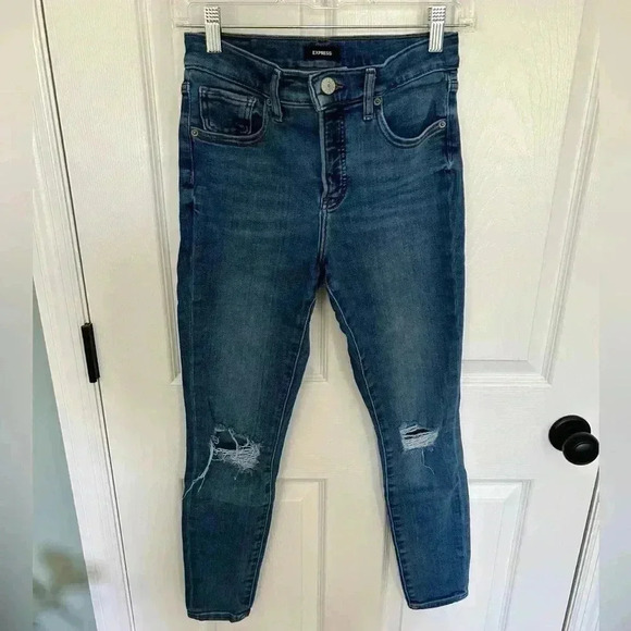 Express Skinny Midrise Jeans size 2R - Picture 1 of 2